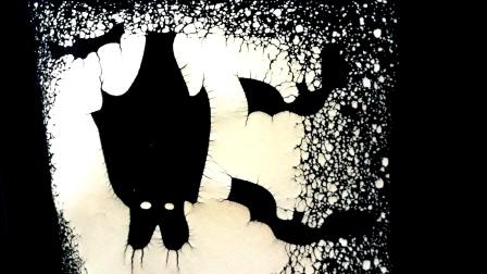 eng plaatje van silhouetten van vleermuizen